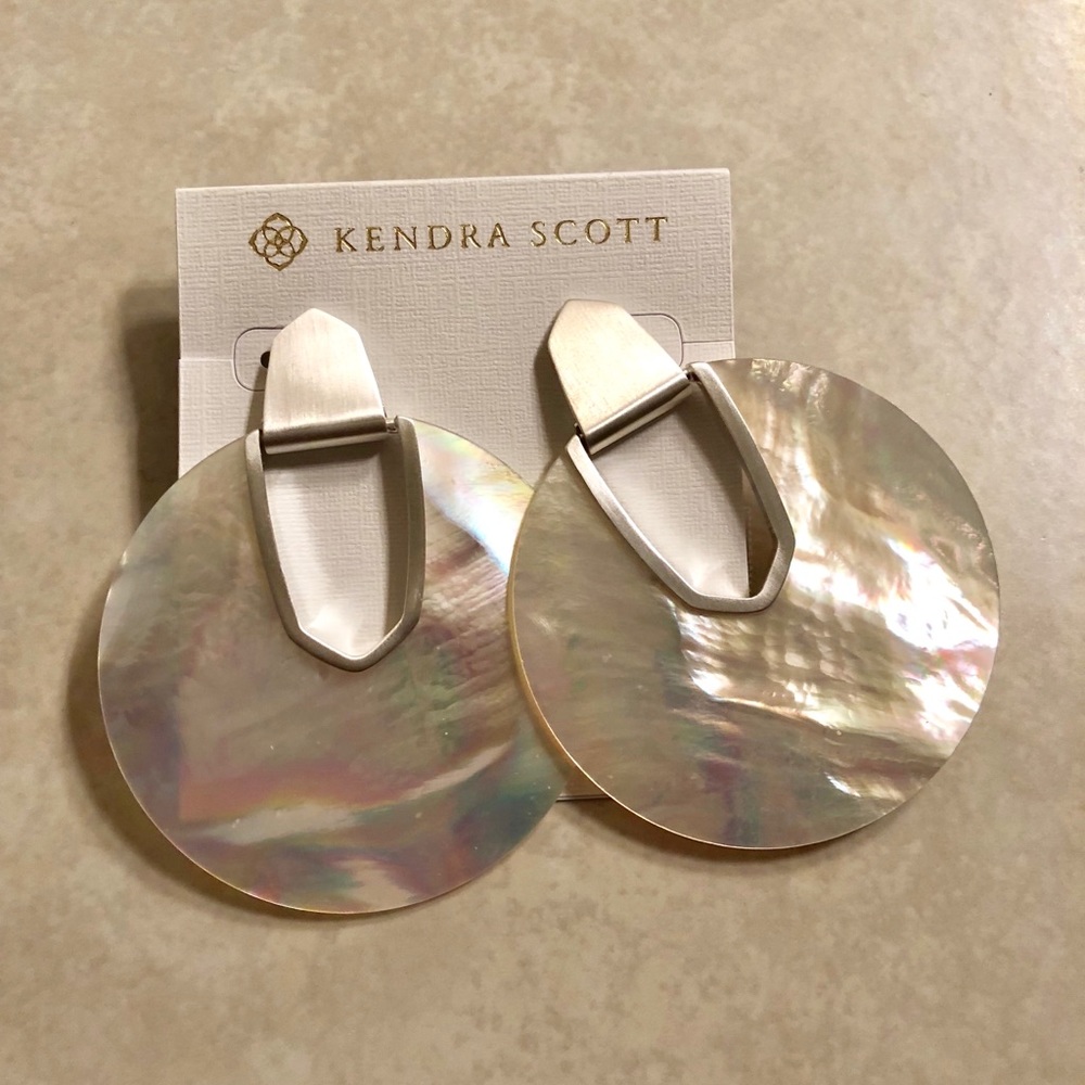 Diane Statement Earrings Ivory Mother of Pearl